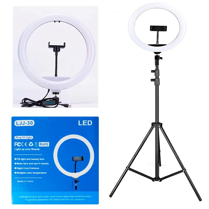 Aro De Luz Con Tripode 2.1 Mts Ljj-30 12 Pulgadas